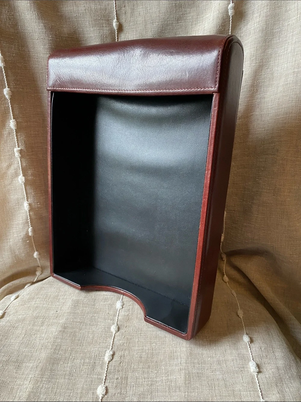 Classic Leather Valet Tray/ Desk Tray Organizer- Father’s Day gift.